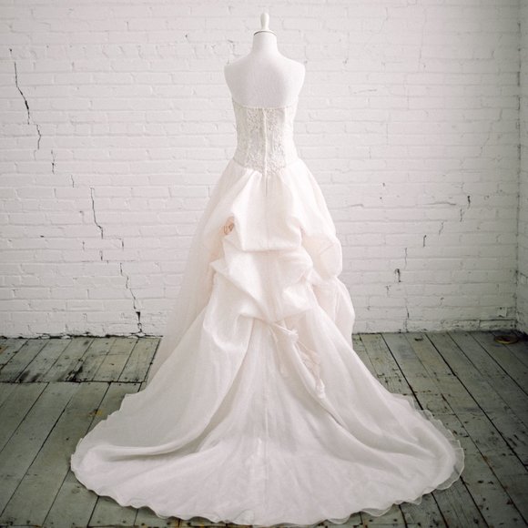 Pale Blush Pink Dress Prom Corset Ivory Flowers 6 - Picture 13 of 13